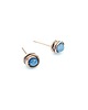 kolczyki wire wrapping Kolczyki sztyfty z błękitnym agatem 5