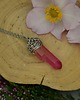 wisiory Wisiorek talizman różowy kryształ górski wire wrapping 2