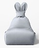 pufa dla dziecka Pufa siedzisko Funny Bunny VELVET- Jasno Szara 1