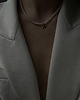 złote naszyjniki Złoty naszyjnik z białych pereł SWAROVSKI CRYSTAL z kokardką 2