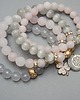 bransoletki z kamieni naturalnych Pink and grey vol. 31 /17-06-23/ set 1