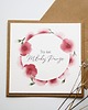 kartki scrapbooking Kartka na ślub rustykalna Amarantowe kwiaty 1