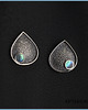 kolczyki srebrne Kolczyki srebrne iridescent shell 4