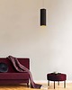lampy wiszące Szara lampa wisząca do jadalni tuba DENVER GOLD 7