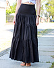 spódnice maxi Spódnica długa kolor czarna maxi falbany 1
