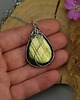 wisiory Duży wisior złoty labradoryt wire wrapping 3