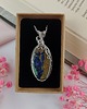 wisiory Naszyjnik Azuryt stal chirurgiczna wisiorek handmade 1