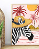 plakaty Plakat Zebra w kapeluszu na tropikach 6