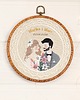 Ślub - inne Personalizowana pamiątka ślubna, haft w oprawie vintage 1