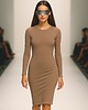 sukienki midi damskie Sukienka cappuccino YY100189_RAL8025 2
