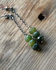 kolczyki wire wrapping Nefryty  na łańcuszku - kolczyki 3