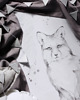 obrazy i plakaty do pokoju dziecięcego Lovely Fox Bilecik White / grey 4
