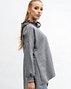 bluza bez kaptura damska BLUZA ASYMETRYCZNA ,,RAVEL''  szara+wzórI 2