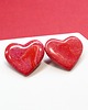 kolczyki z masy plastycznej VALENTINE kolczyki czerwone serca sztyfty walentynki 1