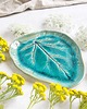 patery i talerze Talerzyk ceramiczny Turkusowy Liść 1