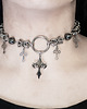 chokery Chain mail goth * Possessed Me* Choker stal nierdzewna 2