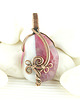 wisiory Dwustronny wisiorek wire wrapping z agatem 6