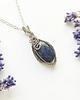 wisiory Naszyjnik Lapis Lazuli stal chirurgiczna wisiorek handmade wirewrapping 2