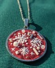 wisiory Ręcznie haftowany naszyjnik  Śnieżynki 1