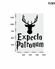naklejki ścienne do pokoju dziecka Naklejka EXPECTO PATRONUM Harry Potter 4