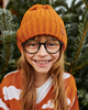 swetry dla dziewczynki Sweter dziecięcy SKY orange 4