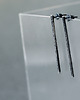 kolczyki wire wrapping Srebrne minimalistyczne kolczyki PATYKI 2