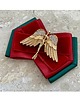 broszki Aksamitna Brosza  z Aniołem z kryształkami NEW Święta Mikołajki 1