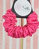 gumki do włosów XS mini mała gumka dla dzieci do włosów jedwab naturalny scrunchie różowa 1