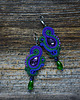 kolczyki soutache Fiolet-granat-zieleń- kolczyki soutache 2