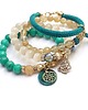 bransoletki z kamieni naturalnych Turquoise and ivory vol. 2 /16-08-22/ set 1