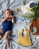 gryzaki i śliniaki dla dzieci Muślinowy śliniak boho, simple denim 1