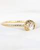 pierścionki złote Złoty pierścionek Petite z kryształem górskim w stylu Vintage r.18 2