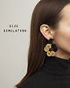 kolczyki soutache Sepia złote duże wieczorowe kolczyki sutasz 2