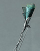 broszki Srebrna broszka w kolorze teal green 3