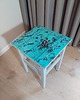 stołki Własnoręcznie malowany handmade taboret w pastelowych kolorach art deco 4