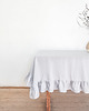 obrusy i serwetki Lniany obrus z falbanką LIGHT GRAY 3