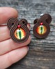 kolczyki soutache Smocze oko - kolczyki soutache 2