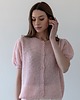 swetry damskie  Zapinany sweter z wełny baby alpaka i wełny virgin F2025 różowy 1