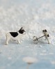 kolczyki ceramiczne Buldog francuski mini- ceramiczne kolczyki 1