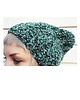 czapki damskie Czapka beanie zieleń handmade  z wełną 5