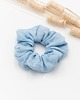 gumki do włosów Scrunchie/frotka len błękitna 1