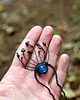 spinki i klamry do włosów Grzybowa boho amanita niebieska witrażowa spinka do włosów 8
