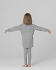 bluzy dla dziewczynki Miękka, asymetryczna bluzka dziecięca - szary melanż 2
