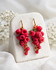 kolczyki z masy plastycznej Kolczyki malina wiszące polimerowa glina ręcznie robione 1