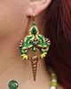kolczyki soutache Lody Pistacjowe kolczyki sutasz 1