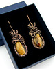 kolczyki wire wrapping Kolczyki z tygrysim okiem 1