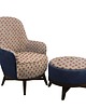 fotele Fotel Vito Moka , aksamitny, we wzory 4