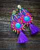 kolczyki soutache Etniczne  kolczyki soutache z chwostami 4