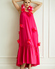 sukienki maxi damskie Summer In The City fuksja z kwiatami MADE IN WROCŁAW 2