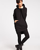 bluza z kapturem damska Bluza tunika z kapturem - czarna (B-021) 1